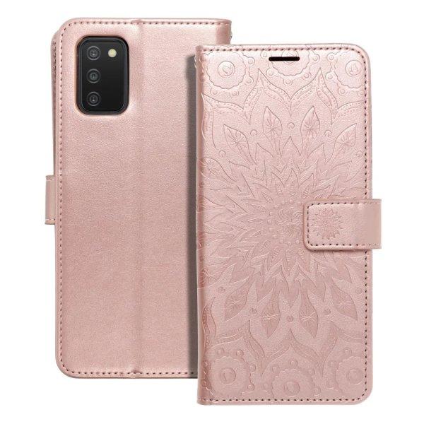 iPhone 14 Plus (6.7") telefon tok, könyvtok, oldalra nyíló tok,
mágnesesen záródó, rose gold, mandala, Forcell Mezzo