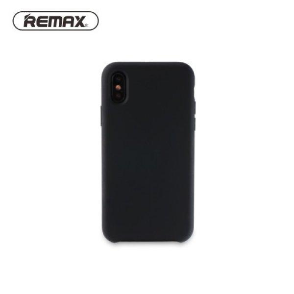 iPhone XS Max (6,5") szilikon tok, hátlap tok, fekete, matt, Remax RM-1613
