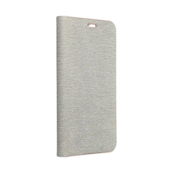Samsung Galaxy A34 telefon tok, könyvtok, oldalra nyíló tok, mágnesesen
záródó, szürke, SM-A346, Luna Book