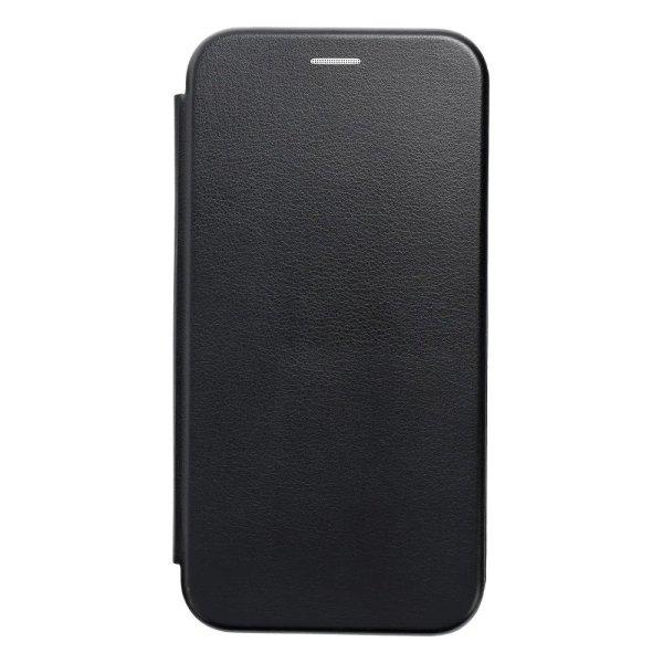 Samsung Galaxy A34 telefontok, könyvtok, mágneszáras, flip tok, szilikon
keretes, fekete, SM-A346, Forcell Elegance