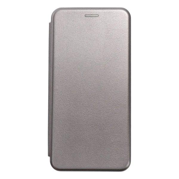Samsung Galaxy A34 telefontok, könyvtok, mágneszáras, flip tok, szilikon
keretes, szürke, SM-A346, Forcell Elegance