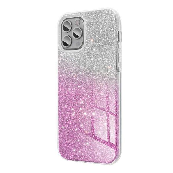 Samsung Galaxy A52 4G / A52 5G / A52S szilikon tok, csillámos, hátlap tok,
SM-A525, pink-ezüst
