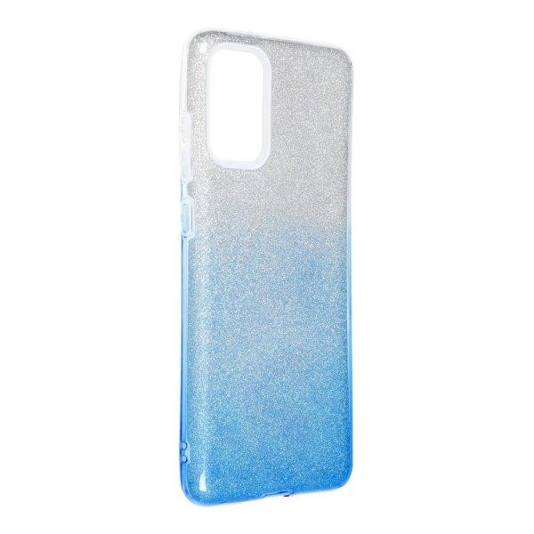 Samsung Galaxy S20 Plus 4G / 5G szilikon tok, csillámos, hátlap tok,
kék-ezüst, SM-G985, SM-G986, Shining