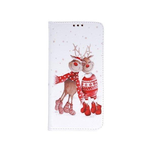 iPhone 11 Pro Max (6,5") telefon tok, könyvtok, oldalra nyíló tok,
mágnesesen záródó, szarvas mintás, Smart Trendy