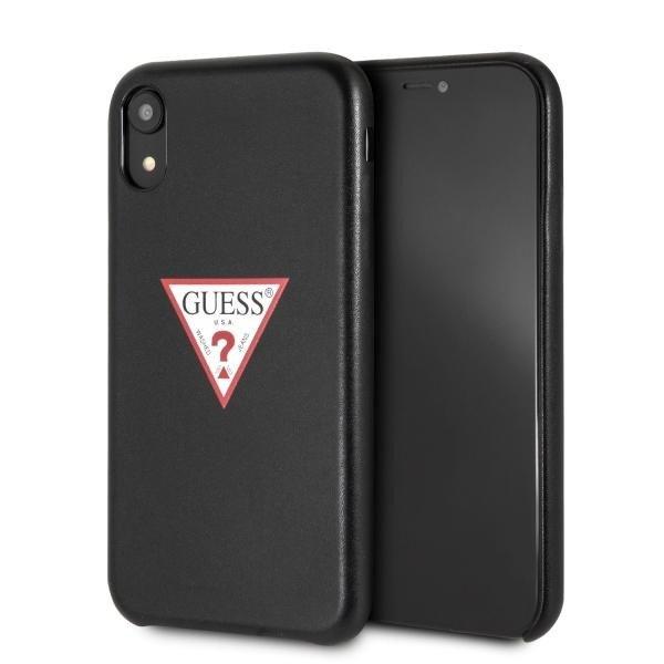 Guess GUHCI61PTPUBK iPhone Xr fekete keménytok háromszög
