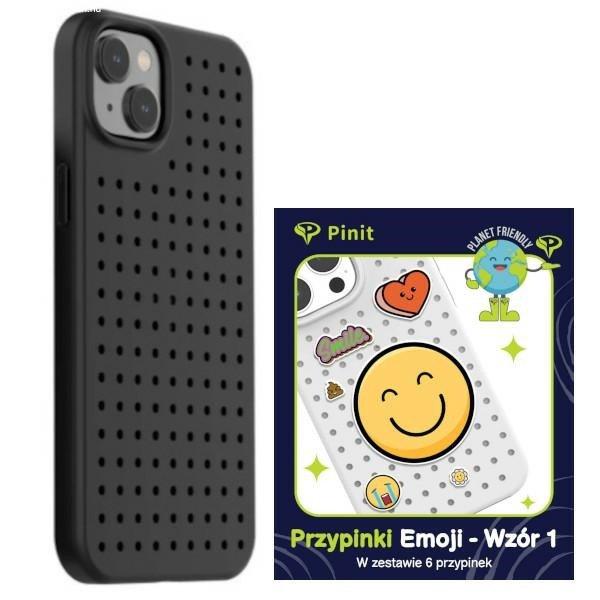 Etui Pinit Dynamic + Emoji Pin iPhone 14 Plus / 15 Plus 6.7" fekete minta 1
tok