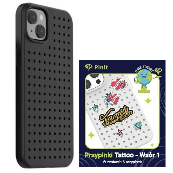 Etui Pinit Dynamic + Tattoo Pin iPhone 14 Plus / 15 Plus 6.7" fekete minta
1 tok