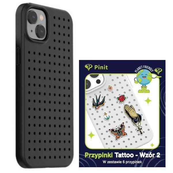 Etui Pinit Dynamic + Tattoo Pin iPhone 14 Plus / 15 Plus 6.7" fekete minta
2 tok