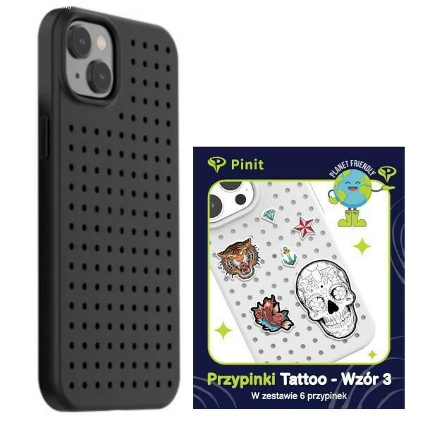 Etui Pinit Dynamic + Tattoo Pin iPhone 14 Plus / 15 Plus 6.7" fekete minta
3 tok