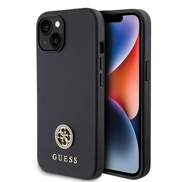 Guess GUHCP15MPS4DGPK iPhone 15 Plus / 14 Plus 6.7" fekete keménytok
strasszos fém logóval