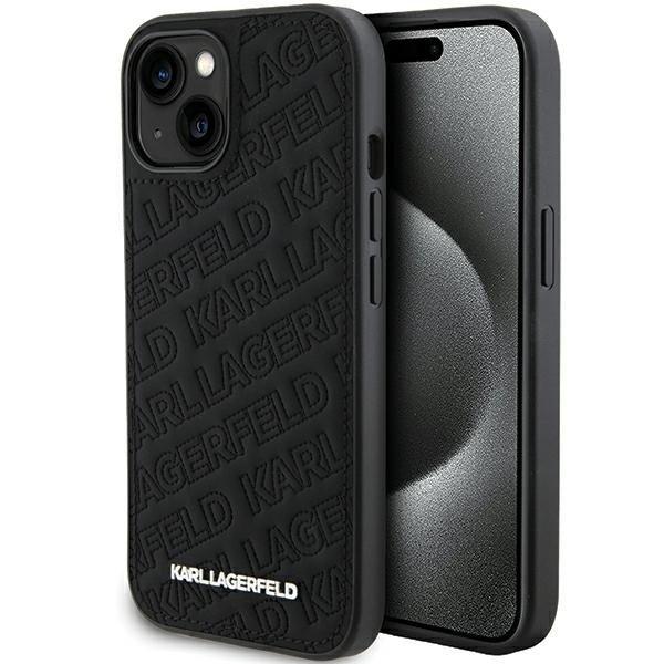 Karl Lagerfeld KLHCP15MPQKPMK iPhone 15 Plus / 14 Plus 6.7" fekete
keménytok steppelt K minta