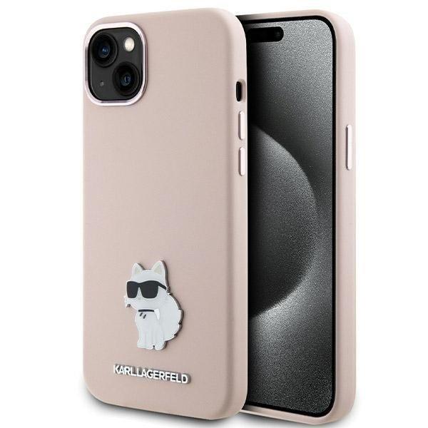 Karl Lagerfeld KLHCP15MSMHCNPP iPhone 15 Plus / 14 Plus 6.7" rózsaszín
szilikon Choupette fém kitűzős tok