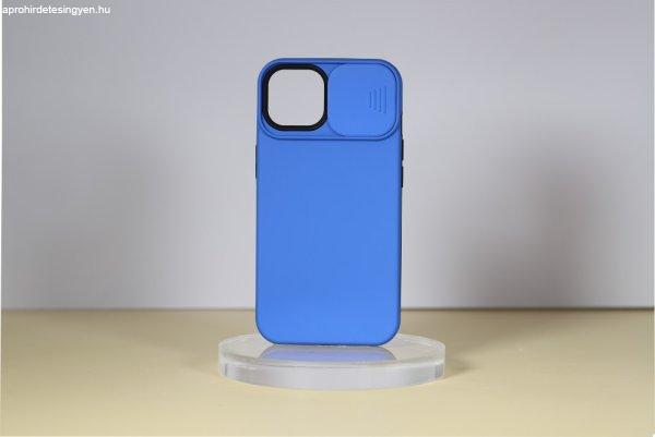 iPhone14 Plus TPU+PC csúsz. kameravédős tok,S.kék
