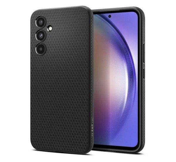 SPIGEN LIQUID AIR szilikon telefonvédő (ütésállóság, légpárnás sarok,
rombusz) FEKETE Samsung Galaxy A35 5G (SM-A356)
