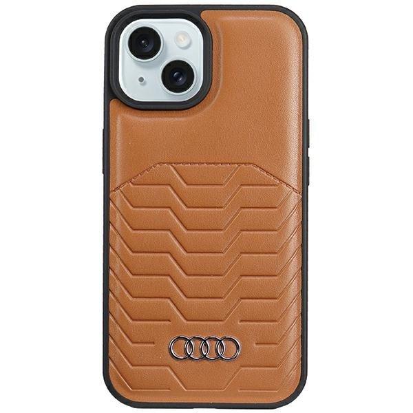 Audi AU-TPUPCMIP15M-GT/D3-BN műbőr MagSafe keménytok iPhone 15 Plus / 14 Plus
- barna