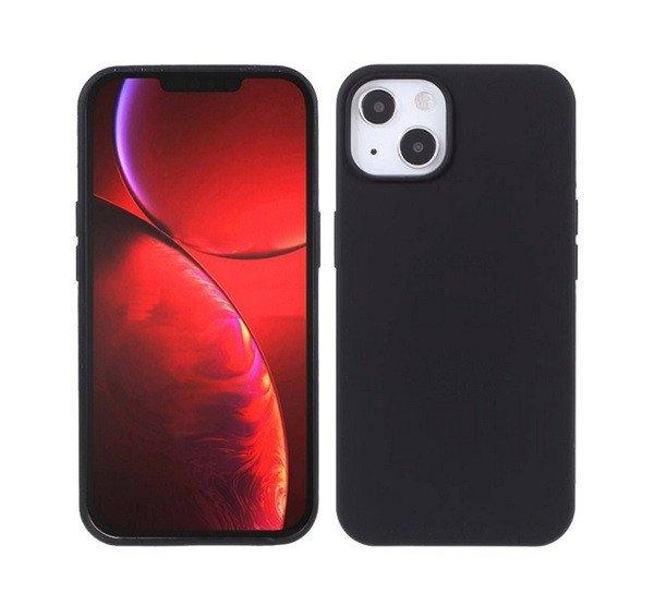 Szilikon telefonvédő (matt, mikrofiber plüss karcolásmentesítő belső,
prémium) FEKETE Apple iPhone 13
