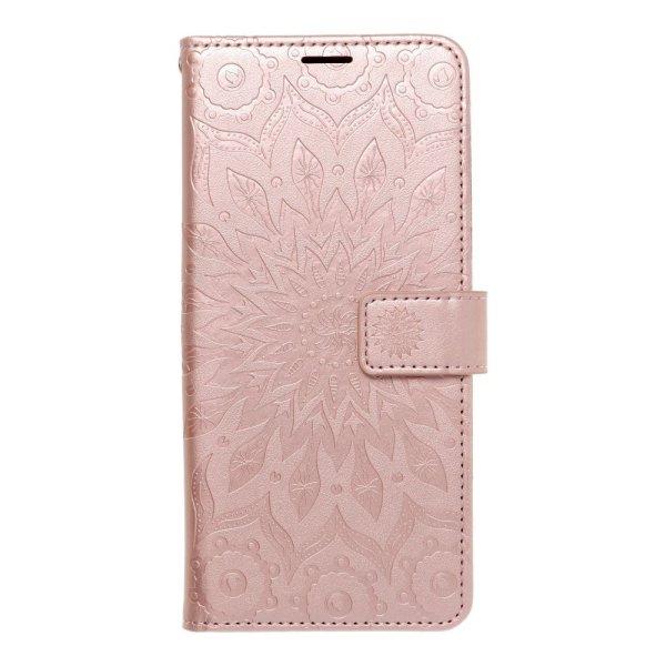Samsung Galaxy A35 telefon tok, könyvtok, oldalra nyíló tok, mágnesesen
záródó, rose gold, mandala, SM-A356, Mezzo