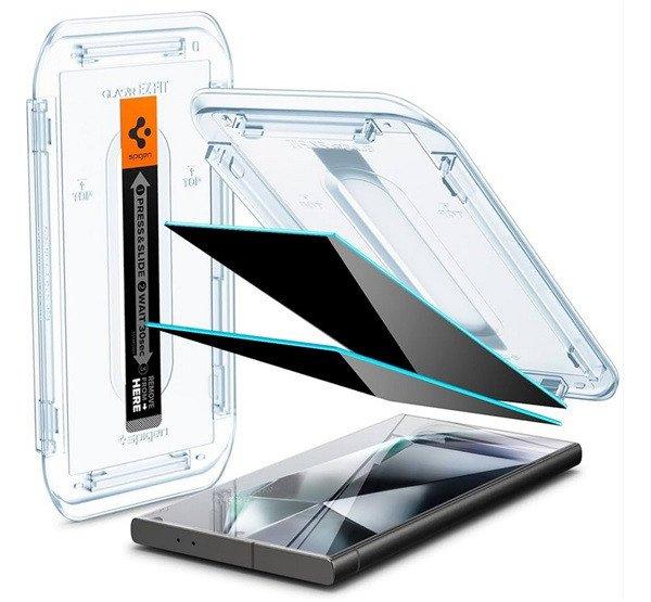 SPIGEN EZ FIT képernyővédő üveg 2db (2.5D, betekintés védelem, 0.2mm, 9H)
ÁTLÁTSZÓ Samsung Galaxy S24 Ultra (SM-S928)