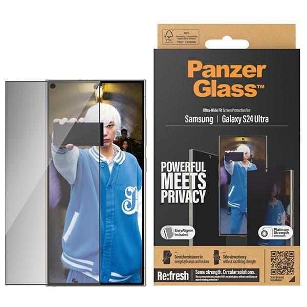 PanzerGlass Ultra-Wide Fit betkintésvédett üvegfólia felhelyezést segítő
applikátorral Samsung Galaxy S24 Ultra