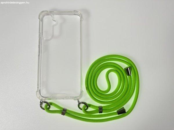Sam A35 5G TPU+PC Átlát.tok,Neonzöld zsinórral