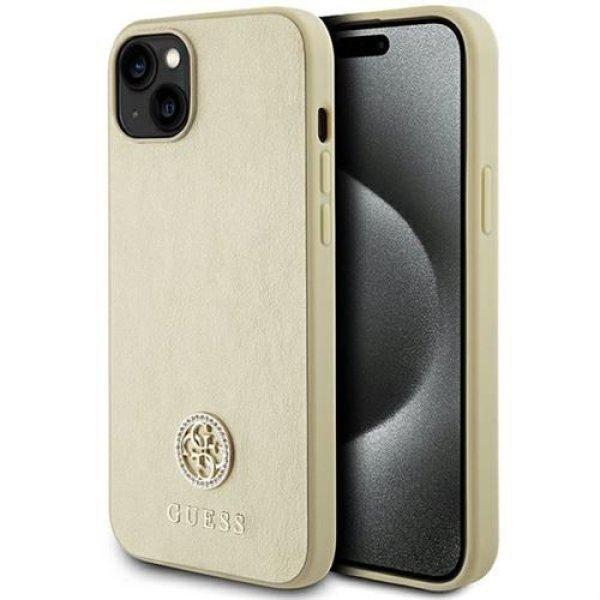Guess GUHCP15SPS4DGPD Leather 4G Metal Logo Strass tok iPhone 13 / 14 / 15 -
arany