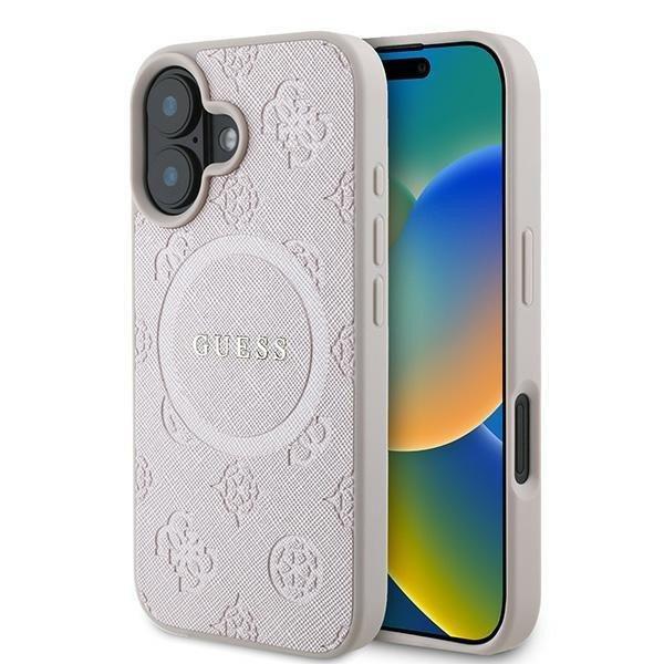 Guess GUHMP16MPSAPSMEP Saffiano Peony Classic Logo MagSafe keménytok iPhone 16
Plus - rózsaszín
