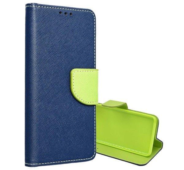 Tok álló, bőr hatású (FLIP, oldalra nyíló, asztali tartó, kártyazseb,
textil hatás) KÉK/ZÖLD Samsung Galaxy A16