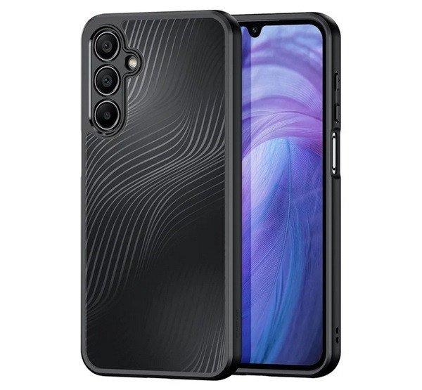 DUX DUCIS AIMO műanyag telefonvédő (ütésállóság, szilikon keret,
kameravédő, MagSafe, hullám) FEKETE Samsung Galaxy A16