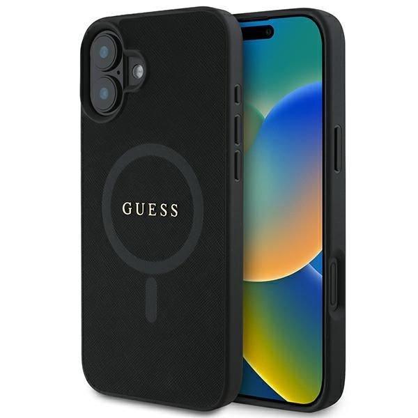 Guess GUHMP16MPSAHMCK Saffiano Classic Logo MagSafe keménytok iPhone 16 Plus -
fekete