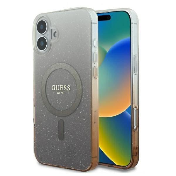 Guess GUHMP16MHGRCELW IML Glitter Gradient MagSafe keménytok iPhone 16 Plus -
barna
