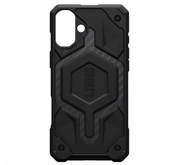 UAG MONARCH PRO szilikon telefonvédő (erős ütésállóság, karbon minta,
MagSafe) FEKETE Apple iPhone 16 Plus