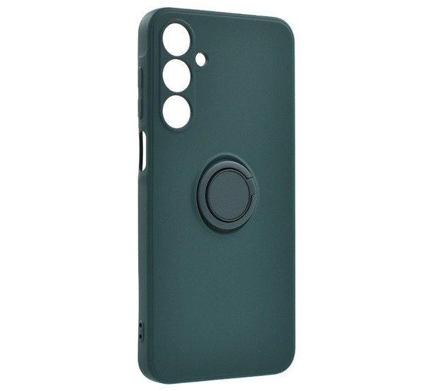 Szilikon telefonvédő (tartógyűrű, mikrofiber plüss belső, mágneses,
kameravédő) SÖTÉTZÖLD Samsung Galaxy A16 4G (SM-A165), Galaxy A16 5G
(SM-A166)