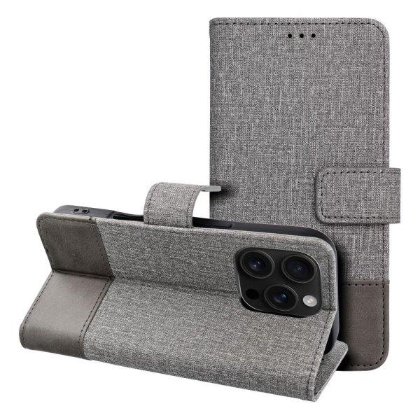 GOMMA könyvtok iPhone 16 Plus - szürke