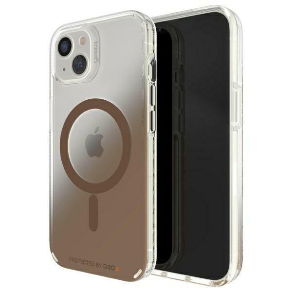 Gear4 D3O Milan Snap Gradient 2 MagSafe-kompatibilis tok iPhone 13 -
átlátszó-arany színű