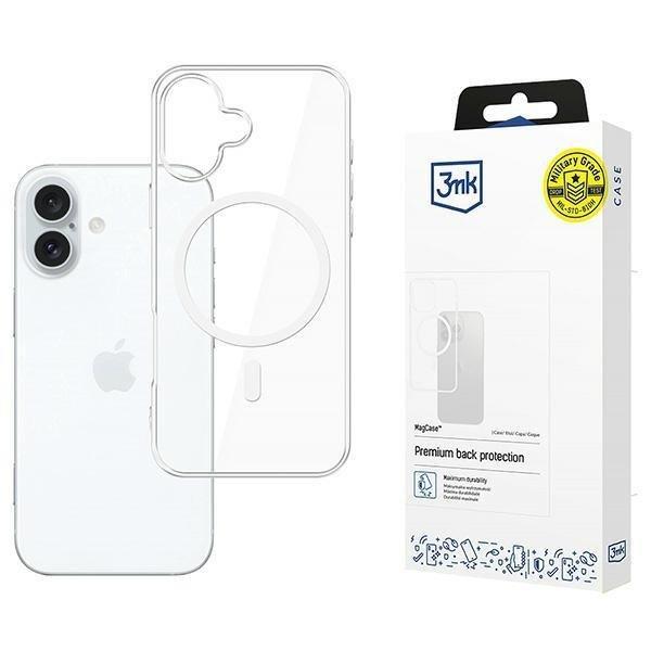 3mk MagCase MagSafe-kompatibilis tok iPhone 16 Plus - átlátszó