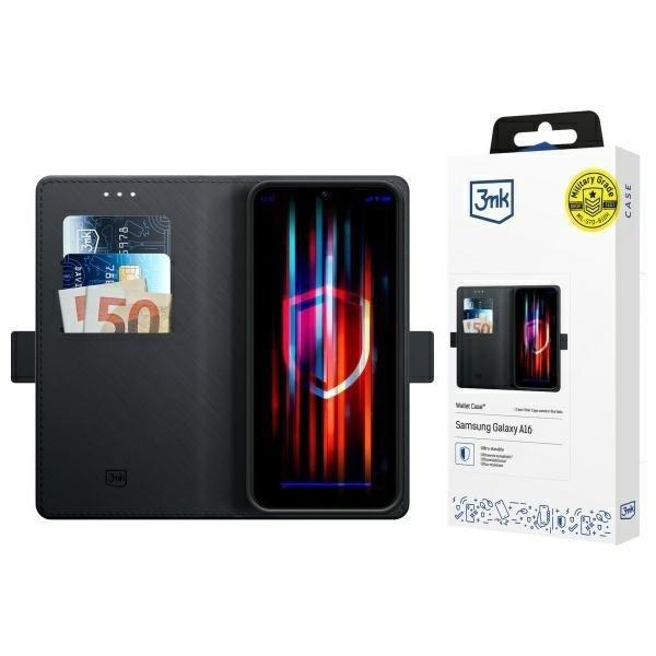 3mk Wallet kinyitható tok Samsung Galaxy A16 4G/5G - fekete