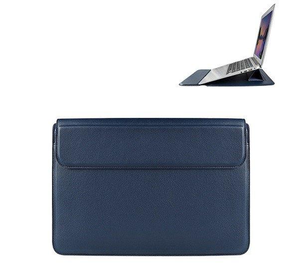 DEVIA tok fekvő, bőr hatású LAPTOP/NOTEBOOK/TABLET (univerzális, asztali
tartó, ultravékony, 16" méret) SÖTÉTKÉK