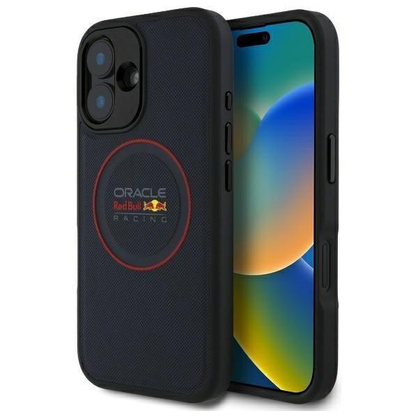 Red Bull RBHMP16M24PUILVR Leather Red Ring MagSafe-kompatibilis tok iPhone 16
Plus - sötétkék