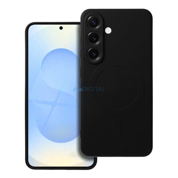 SILICONE MAG COVER MagSafe-kompatibilis tok Samsung Galaxy S25 Edge - fekete