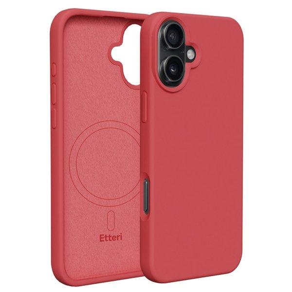 Etteri Silicone MagSafe-kompatibilis tok iPhone 16 Plus - málnapiros