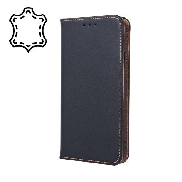 Geniune Leather Smart Pro könyvtok Samsung Galaxy A51 - fekete
