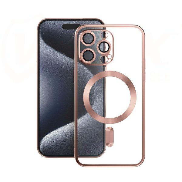Vmax Electroplating Mag TPU MagSafe-kompatibilis tok iPhone 16 Plus -
rózsaarany színű