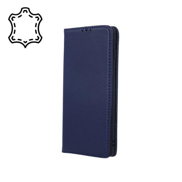 Geniune Leather Smart Pro könyvtok Samsung Galaxy A35 5G - tengerészkék