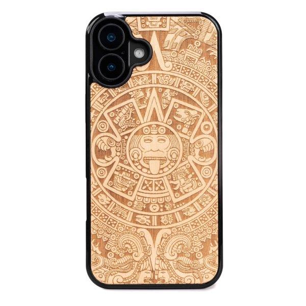 Bewood Aztec Calendar Aniegre tok iPhone 16 Plus - barna