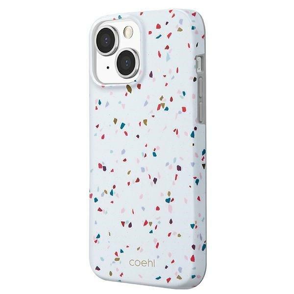 UNIQ Coehl Terrazzo tok iPhone 13 - fehér