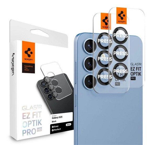 SPIGEN OPTIK PRO HD kameravédő üveg 2db (9H, csak lencse) FEKETE Samsung
Galaxy S25 Plus (SM-S936)