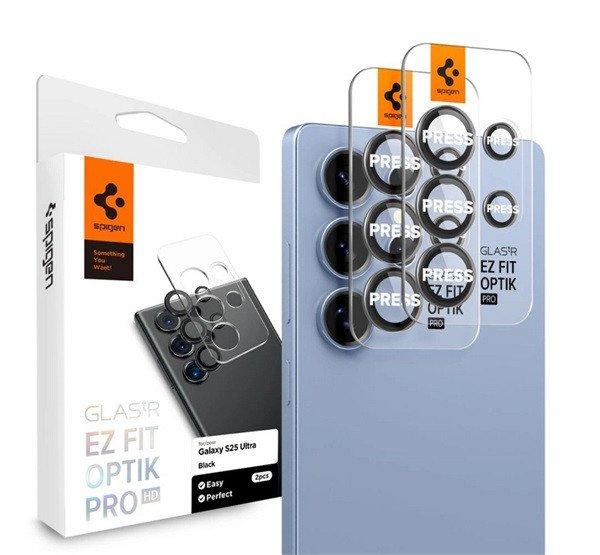 SPIGEN OPTIK PRO HD kameravédő üveg 2db (9H, csak lencse) FEKETE Samsung
Galaxy S25 Ultra (SM-S938)