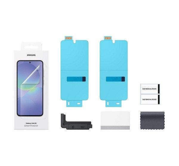 SAMSUNG képernyővédő fólia 2db (törlőkendő + segédkeret) ÁTLÁTSZÓ
Samsung Galaxy A36 5G (SM-A366)