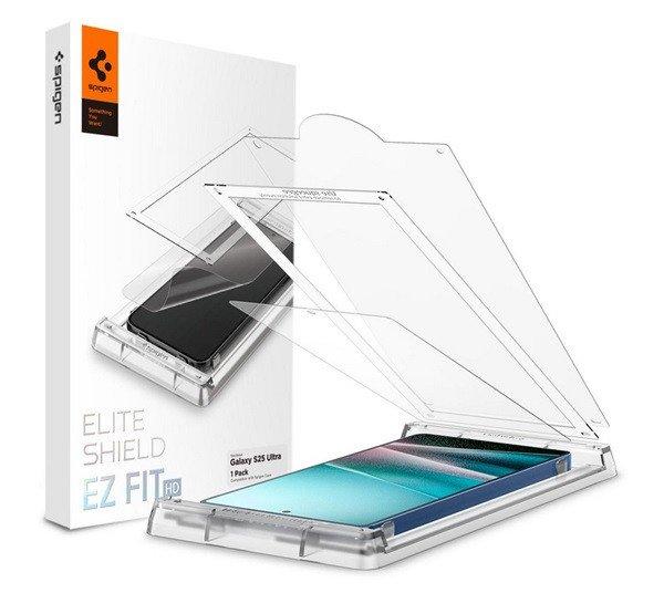 SPIGEN ELITESHIELD EZ FIT HD képernyővédő üveg (flexibilis, ultravékony +
segédkeret) ÁTLÁTSZÓ Samsung Galaxy S25 Ultra (SM-S938)
