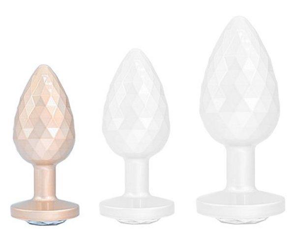 Ikonik Diamond S – prémium anális dugó bézs színben